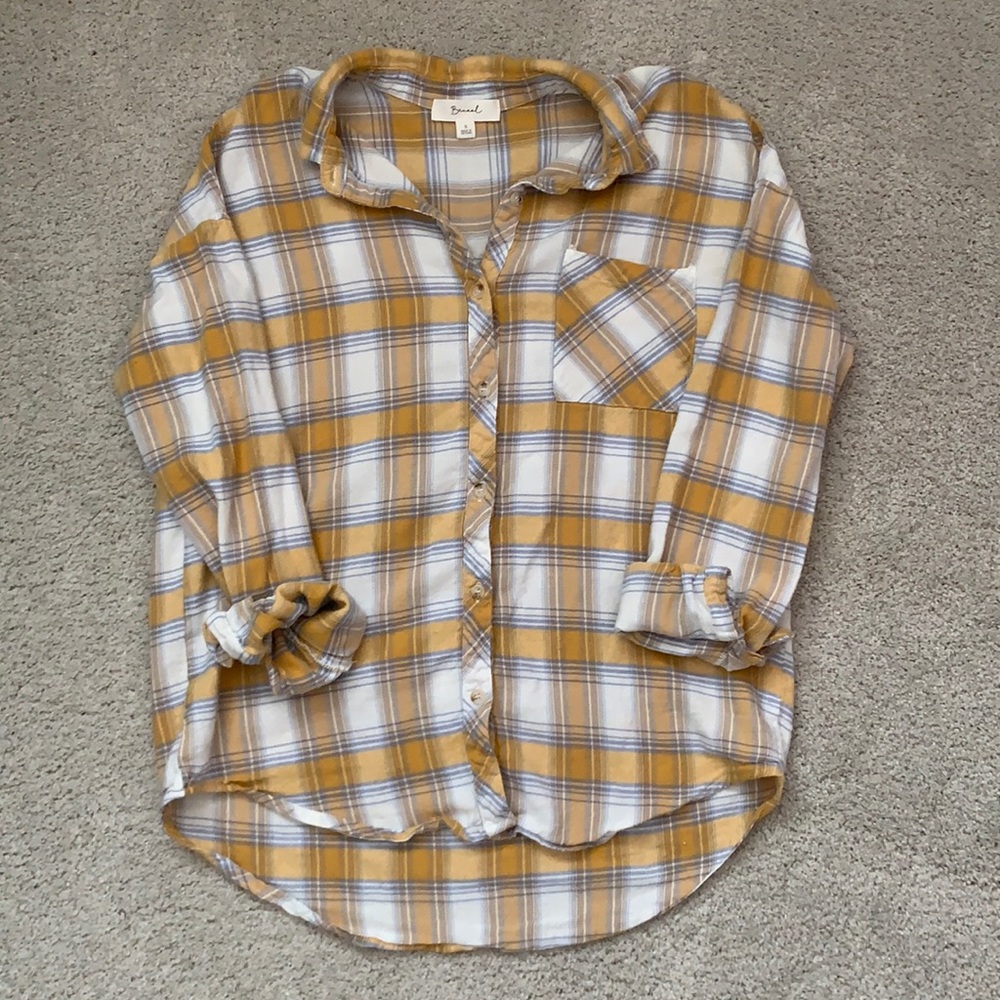 Yellow plaid shirt